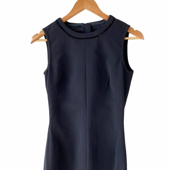 New D&G Dolce & Gabbana Black Sleeveless Velvet Trim Sheath Dress IT44/US8 - Picture 11 of 16